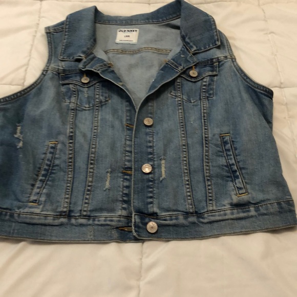 Old Navy Jackets & Blazers - Old Navy distressed denim vest